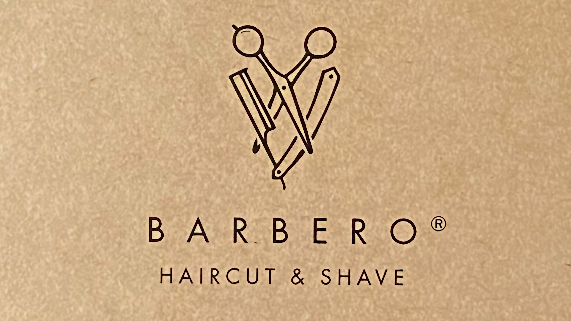 BARBERO Logo — Haircut & Shave